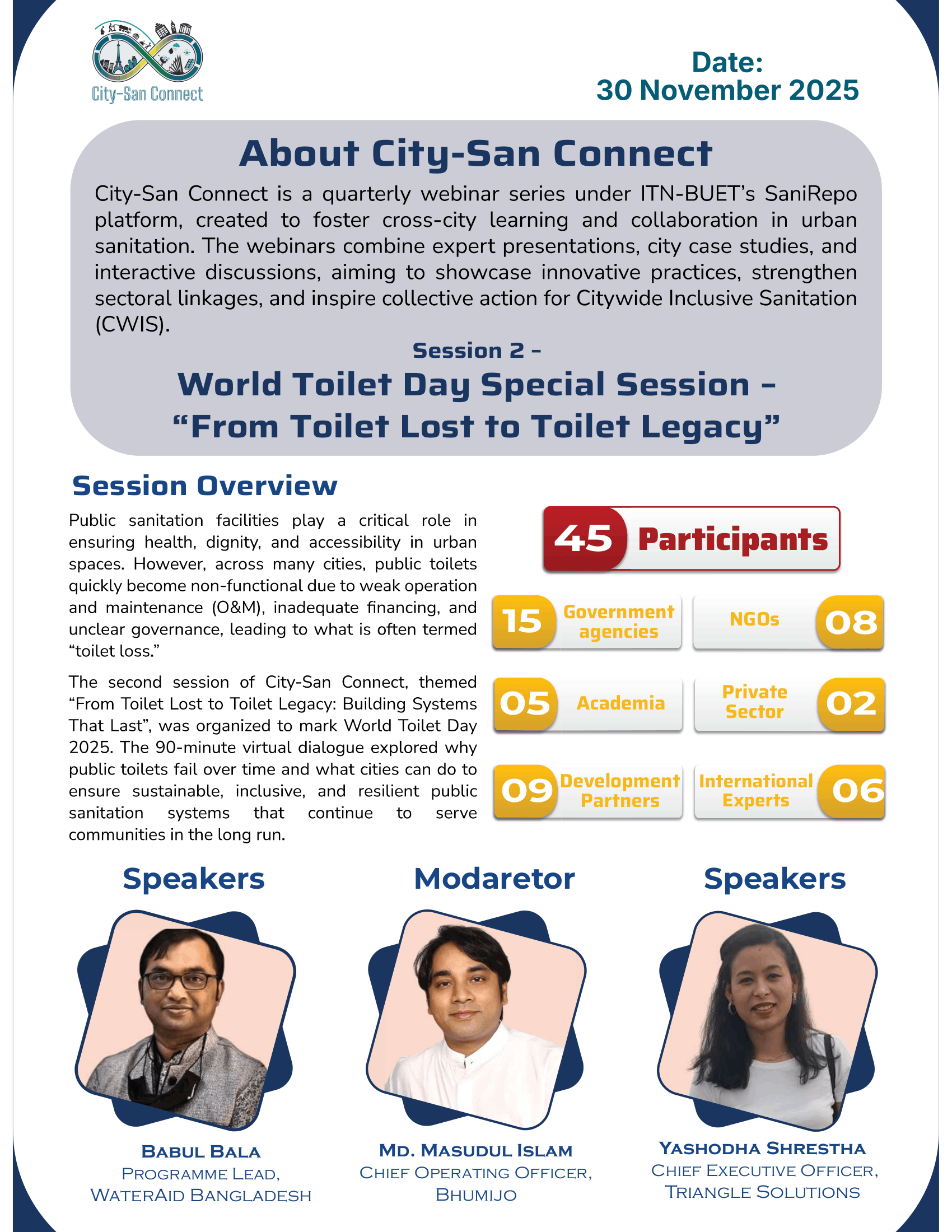 City-San Connect: From Toilet Lost to Toilet Legacy
