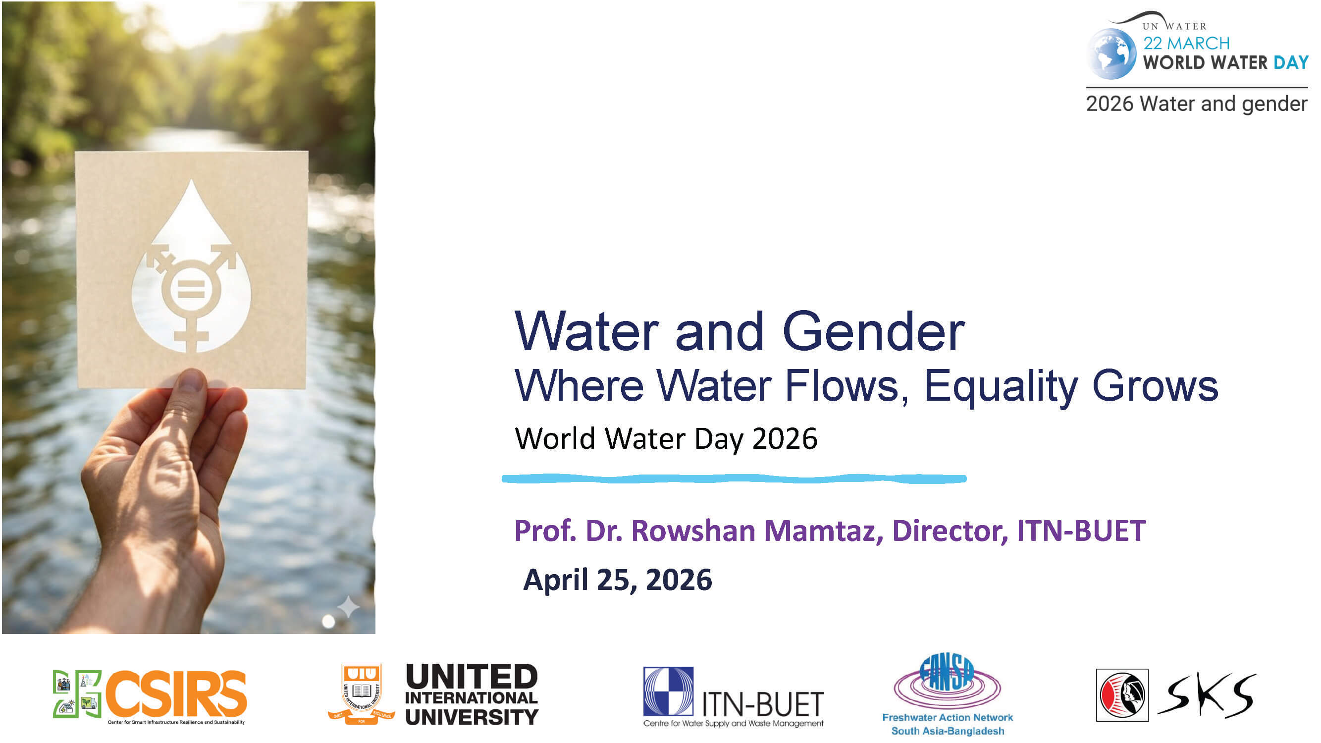 Water and Gender - Where Water Flows Equality Grows