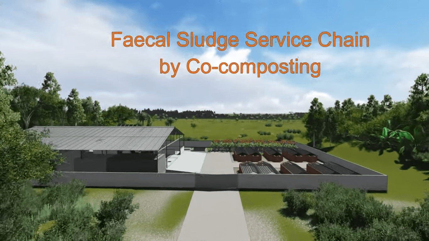 Co-composting of Faecal sludge with organic waste at Baradi, Kushtia city, Bangladesh