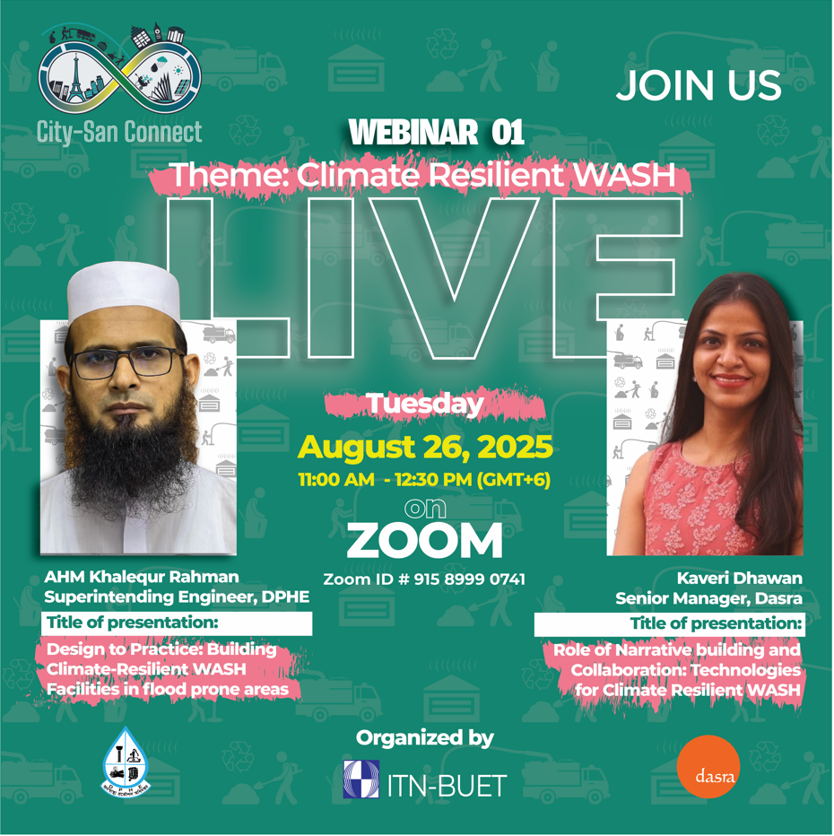 City-San Connect | Quarterly Learning Webinar Series  |  Theme- 1: Climate Resilient WASH