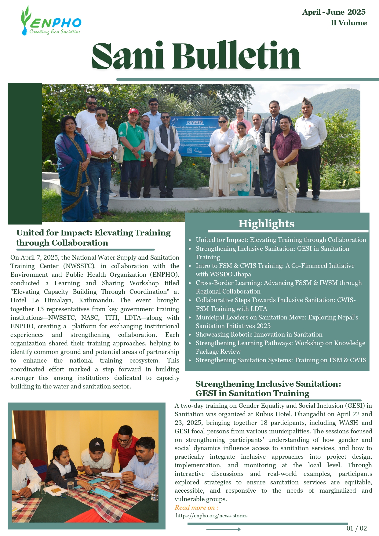 Sani Bulletin: Volume II