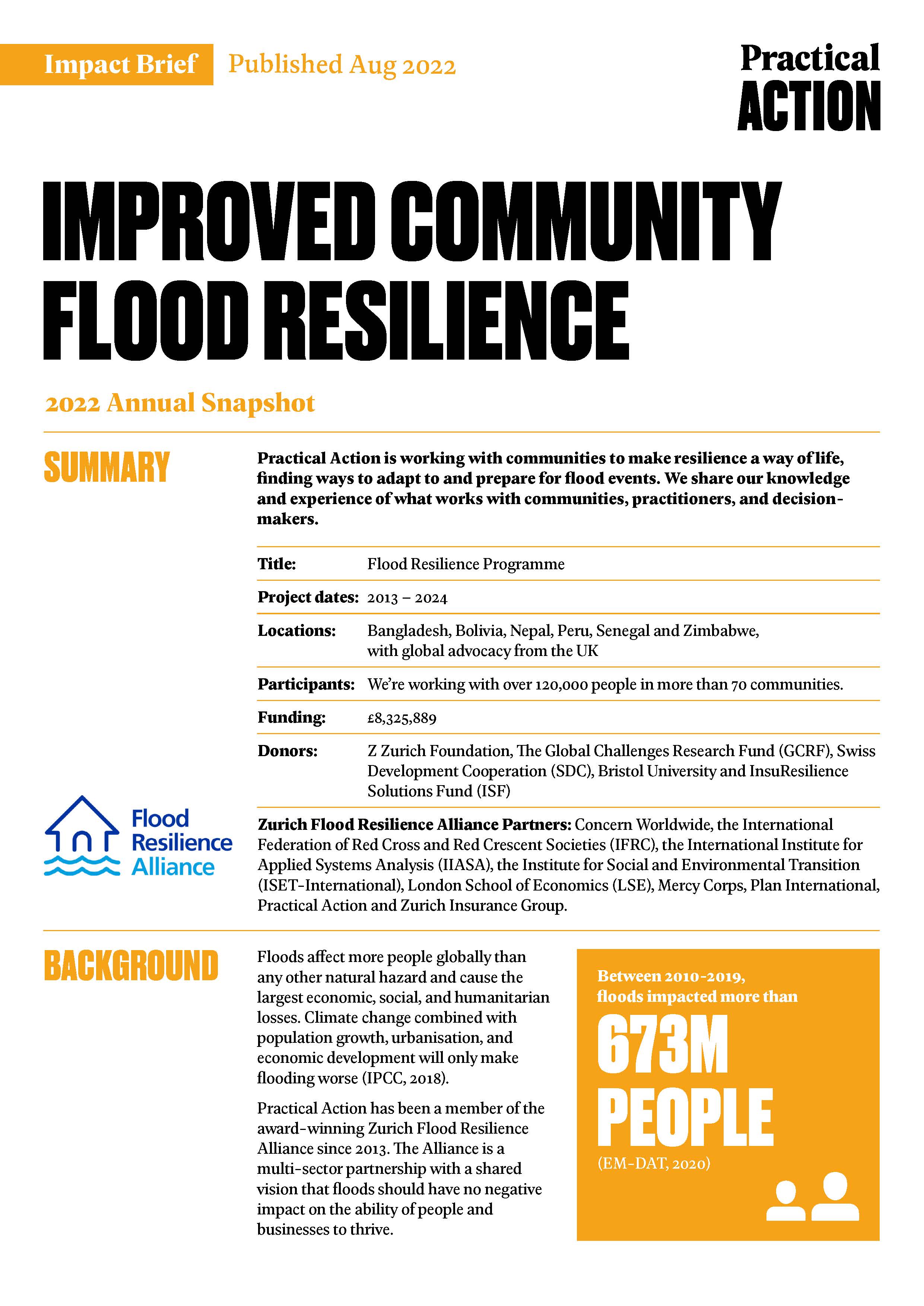 Impact Brief: Improved Community Flood Resilience