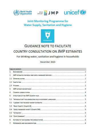 JMP 2024 country consultation for WASH in households