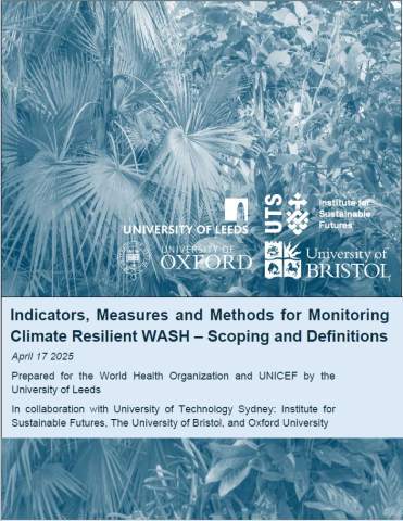 Monitoring climate-resilient WASH: scoping and definitions
