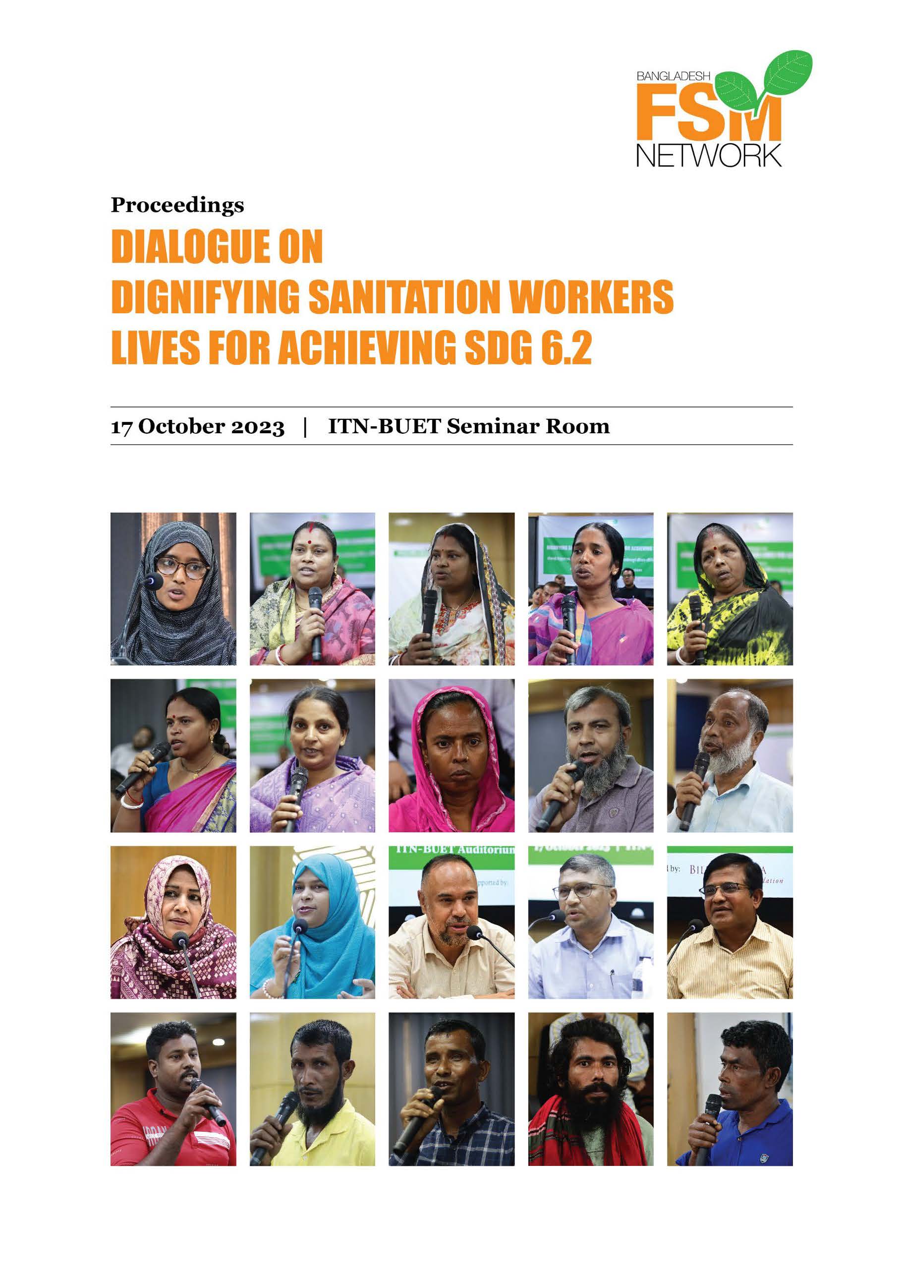 Proceedings: Dialogue on Dignifying Sanitation Workers Lives for Achieving SDG 6.2