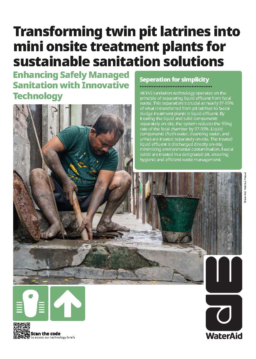 Transforming twin pit latrines into mini onsite treatment plants for sustainable sanitation solutions