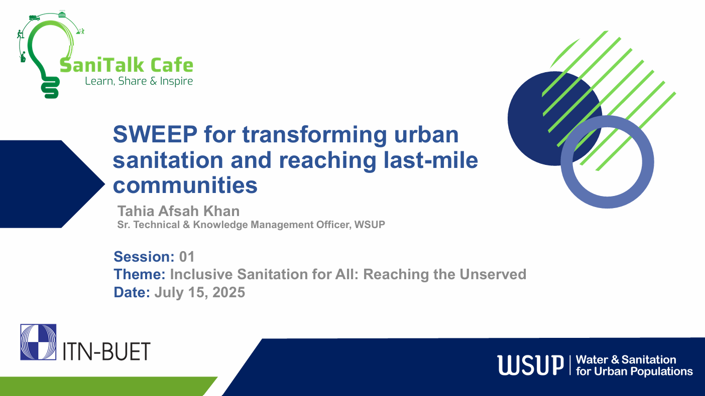 SWEEP for transforming urban sanitation and reaching last-mile communities